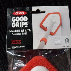 NWT OXO Good Grips Orange Scrubber Refill And Brush Refill.